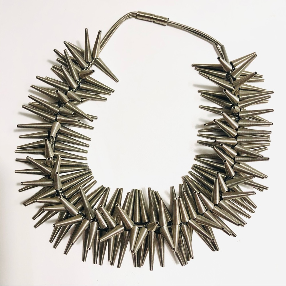 Punk Goth-Inspired Spike Choker Necklace